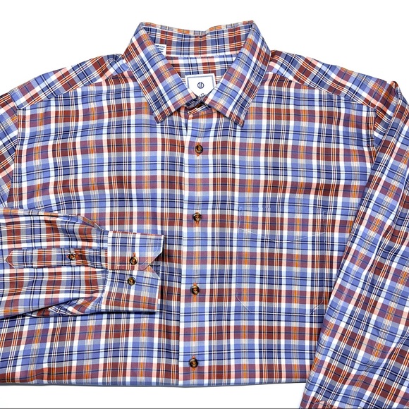 Mens David Donahue Dress Shirt Size 